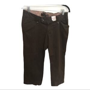 NWT Old Navy Maternity Brown Khaki Capri Pants Small
